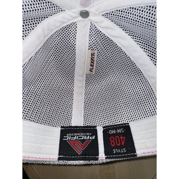 Elite Pink Camo Fitted Cap Pacific Headwear‎ Size S/M Mesh Back - Picture 5 of 7